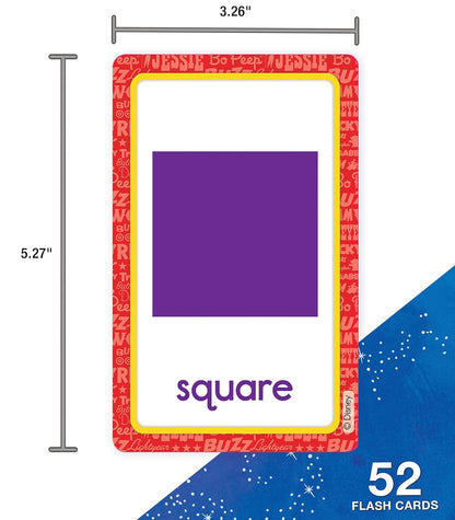 Disney Learning Toy Story 4 BIG Colors and Shapes Flash Cards for Toddlers 2-4 Years, Shapes Flash Cards, Preschool-1st Grade, Shapes and Colors Flash Cards with Reading and Math Readiness