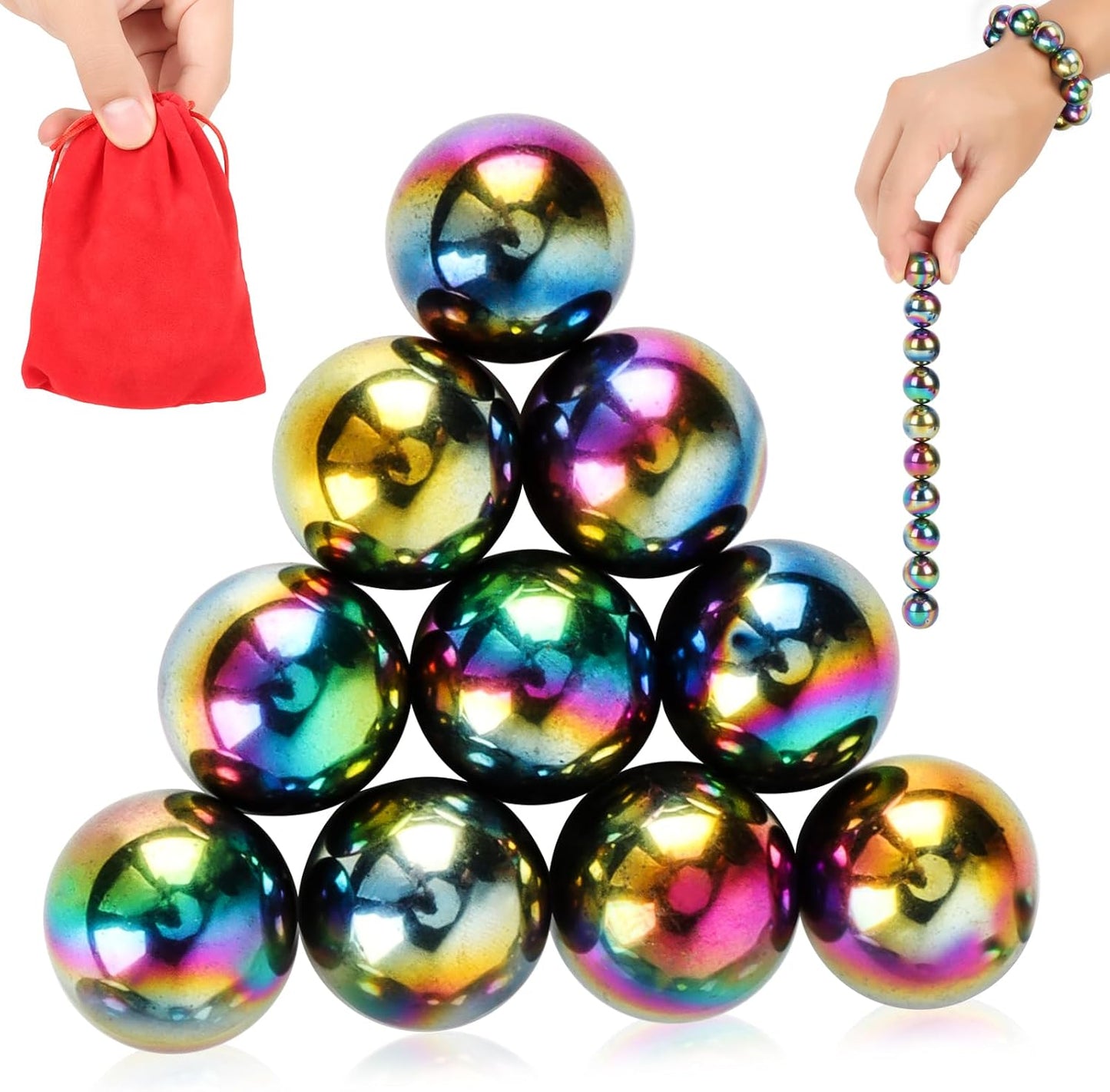 24pcs Rainbow Large Fridge Magnets Stones Science Kit, Irregular Polished Magnetic Whiteboard Locker, Home Kitchen Refrigerator Magnets, Neat Perfect Decorations Gifts Teacher Researcher