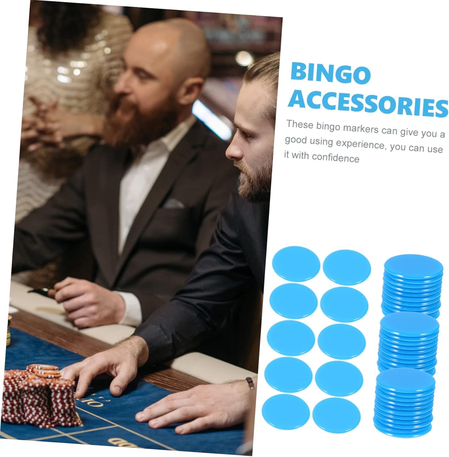 TOYANDONA Bingo Chips Counting for Games Bingo Markers for Math Learning and Counting Activities Sturdy Game