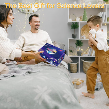 QLKUNLA Gemstones Dig Kit, Excavate 24 Real Gems in Solar System STEM Educational Space Toys for Boys & Girls Archaeology Geology Science Project Gift