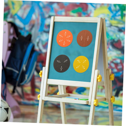 DOITOOL 1 Set Eva Fraction Circles Educational Math for Fraction Learning Tray for School and Home Study Safe and Teaching Aid for Preschool and Elementary Students