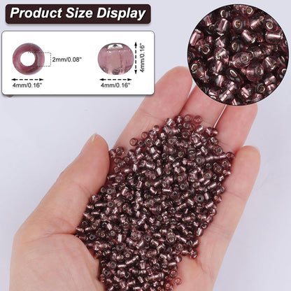 10100 Pcs Size 11/0 Glass Seed Beads, 2 mm Dark Green Small Mini Spacer Loose Pony Beads for Jewelry Making and DIY Crafts - Colors B