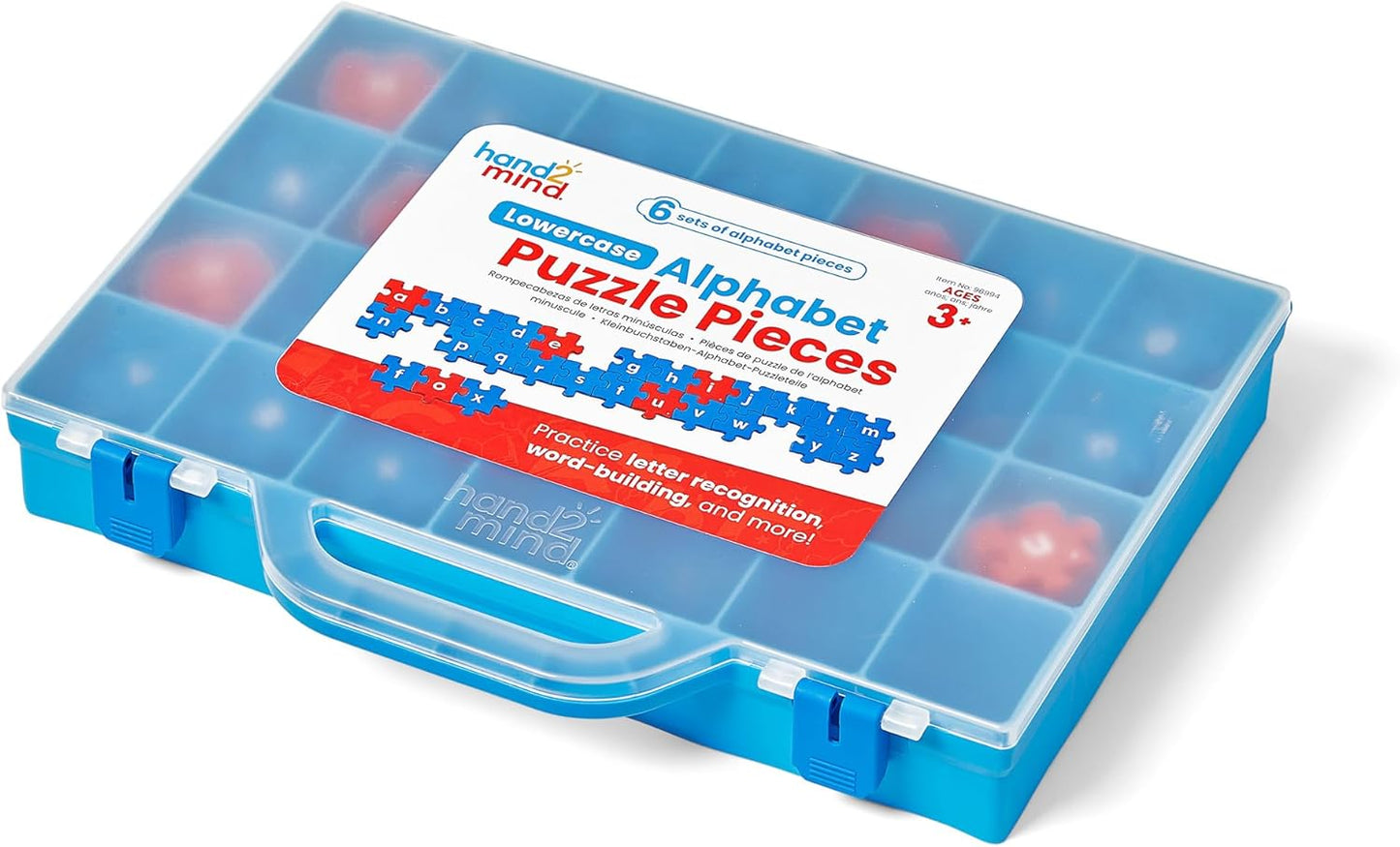 hand2mind Lowercase Alphabet Puzzle Pieces, Spelling Toys for Kids 3-5, Word Building Puzzles, Letter Recognition for Preschoolers, Toddler ABC Learning Toys, Science of Reading Manipulatives