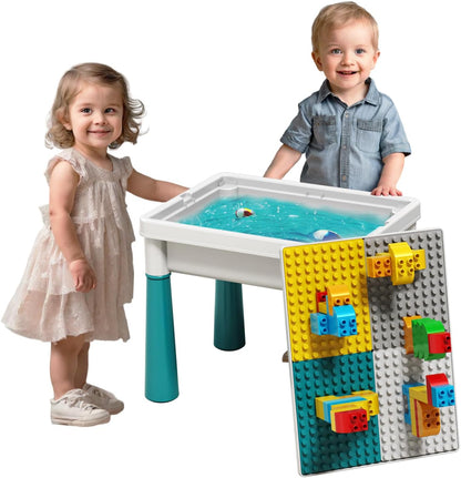 Pairez Toys Small Activity Table for Toddlers 1-3, Kids Sensory Table for Playing Building Blocks, Marble Run Toy, Sand & Water, Color Dough, Art & Craft, Drawing & Learning (Small)