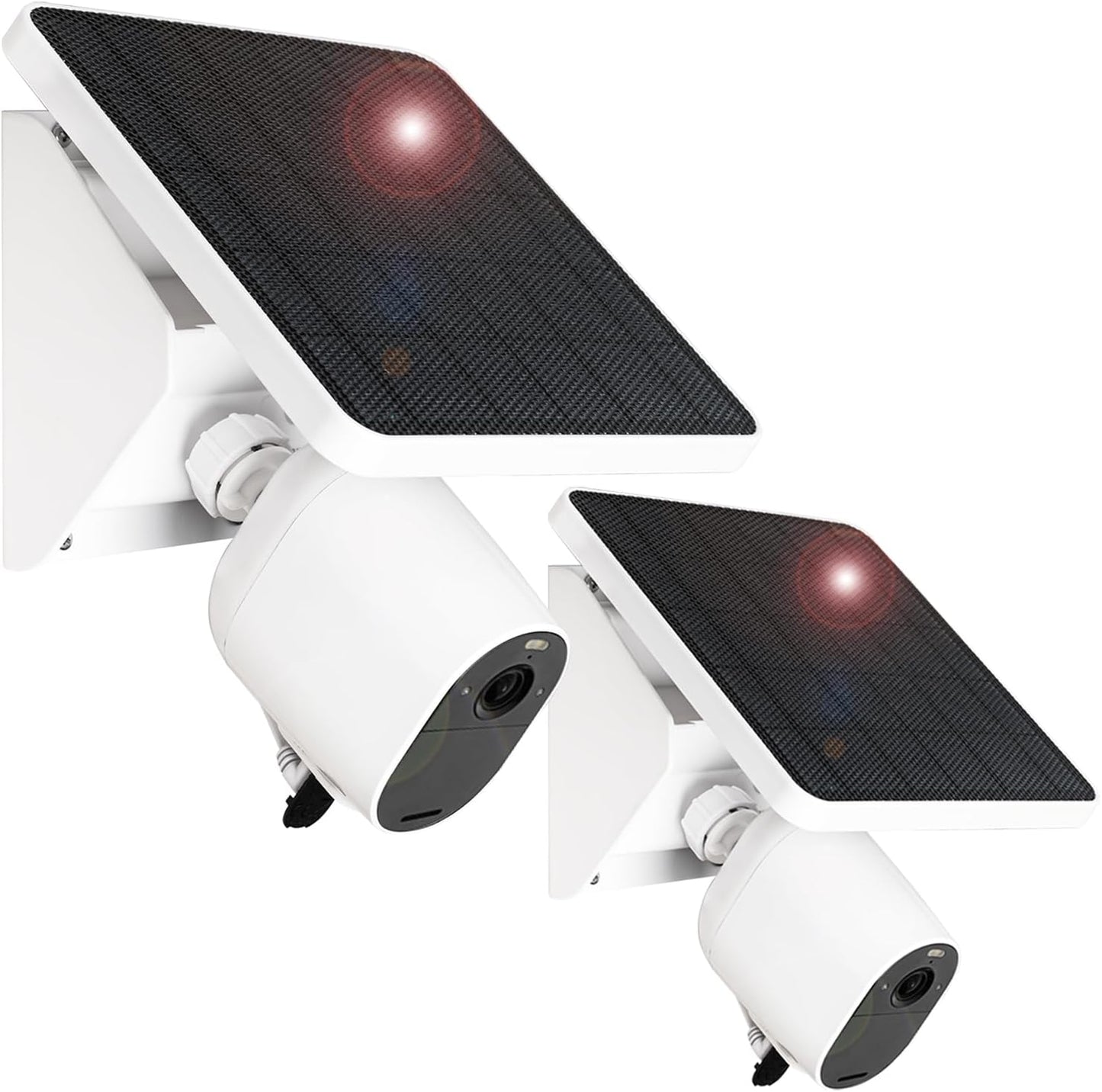 4W Solar Panel Charging Mount for Arlo Essential 2K (2nd Gen),Essential XL,Essential Spotlight,Arlo Pro 6/6 XL,Pro 4/3/2,Pro 5S 2K,Ultra 2,Ultra,IP67 Weatherproof Continuously for 365 Days-2Pack