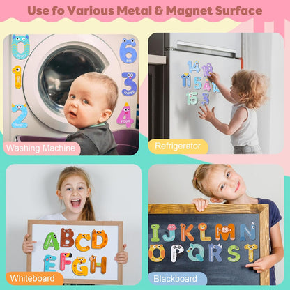 Thboxes 26 A-Z Objects Fridge Magnets for Toddlers,Large Size Colorful Refrigerator Magnets Magnetic Toys Cute Kids Learning Toys Preschool Educational Gifts for Kids Toddlers 3-5