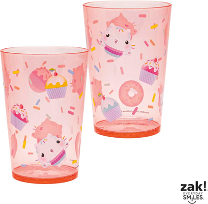 Zak Designs 14.5oz Disney Frozen 2 Nesting Tumbler Set Includes Durable Plastic Cups, Fun Drinkware is Perfect for Kids, 4pk (14.5oz, Anna & Elsa & Olaf)