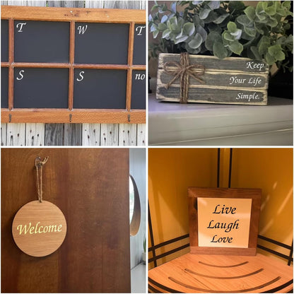 2.5 Inch Alphabet Letter Stencils - 70 Pack Letter Number Stencil Templates with Signs for Painting on Wood, Reusable Calligraphy Letters Stencils for Chalkboard Fabric Wood Signs