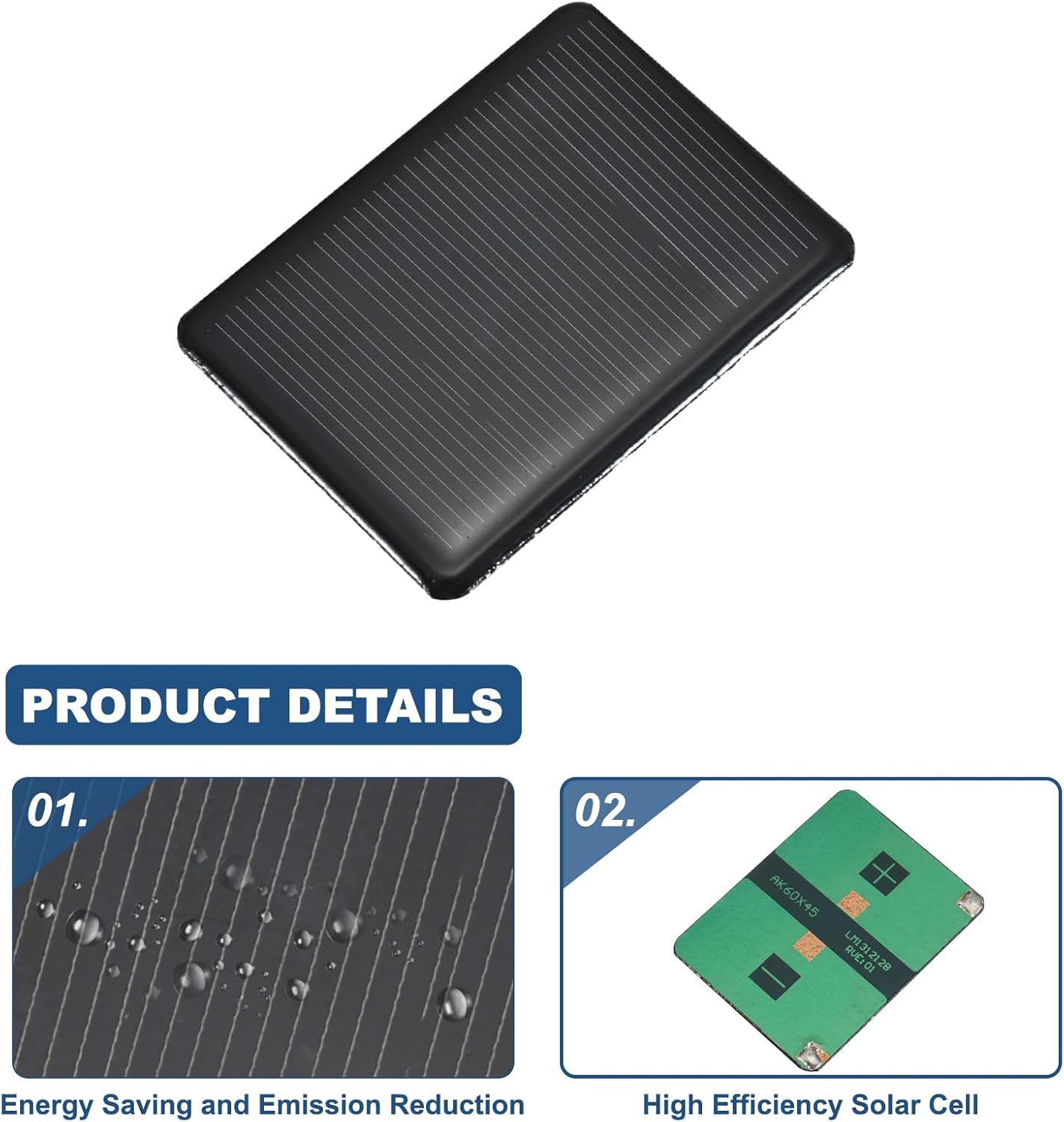 MECCANIXITY 8PCS 1.5V 0.09W 0.06A Mini Solar Panels for Solar Power, Small Solar Photovoltaic Cells Charge DIY Electric Toy Materials Solar System Kits, 1.18" x 1.18"