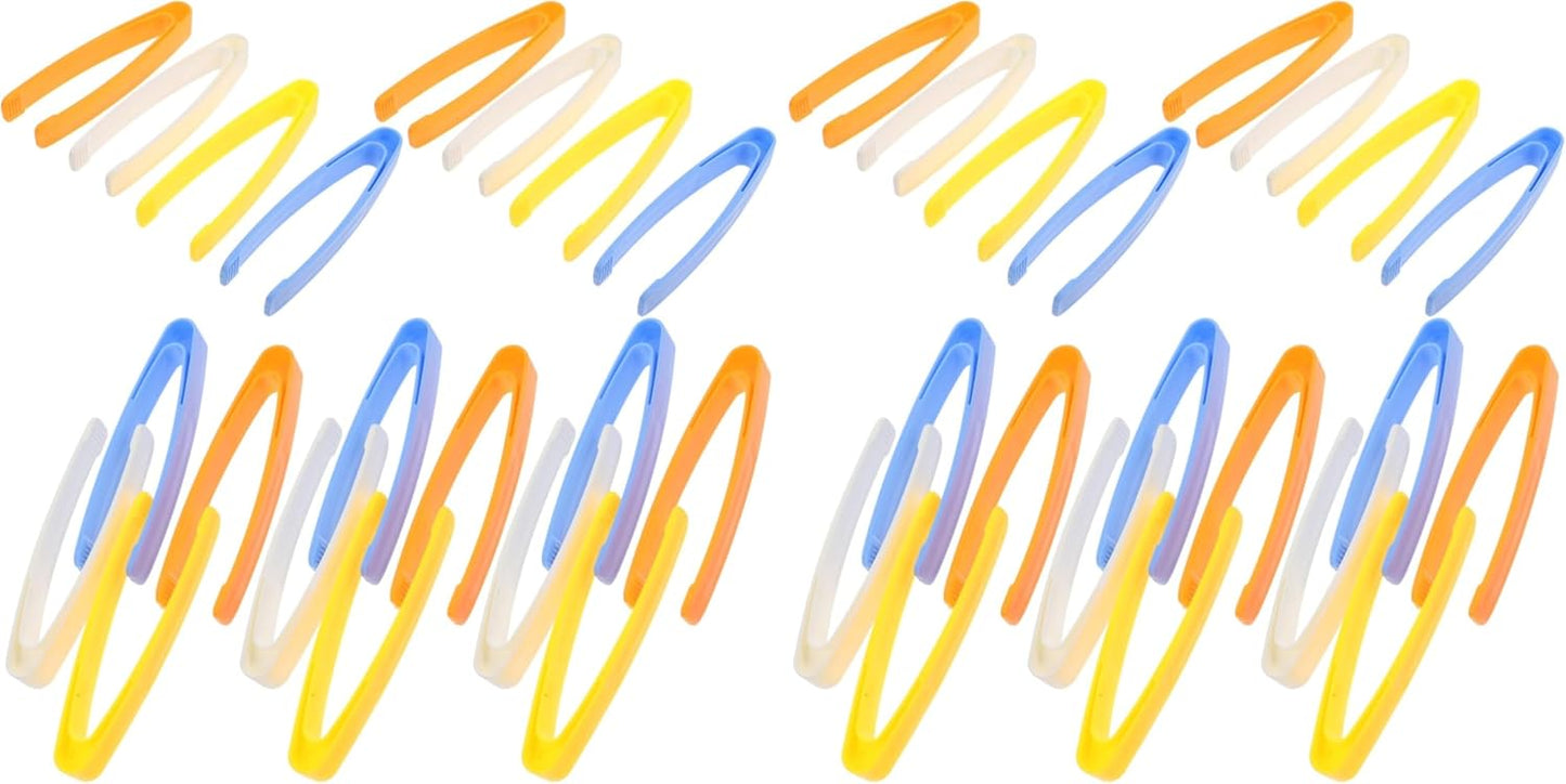 20PCS Toddler Plastic Tweezers Sensory Tongs Experiments Toy Tweezers Craft Non-slip Plastic Teaching DIY Craft Project Accessories Beading Kit
