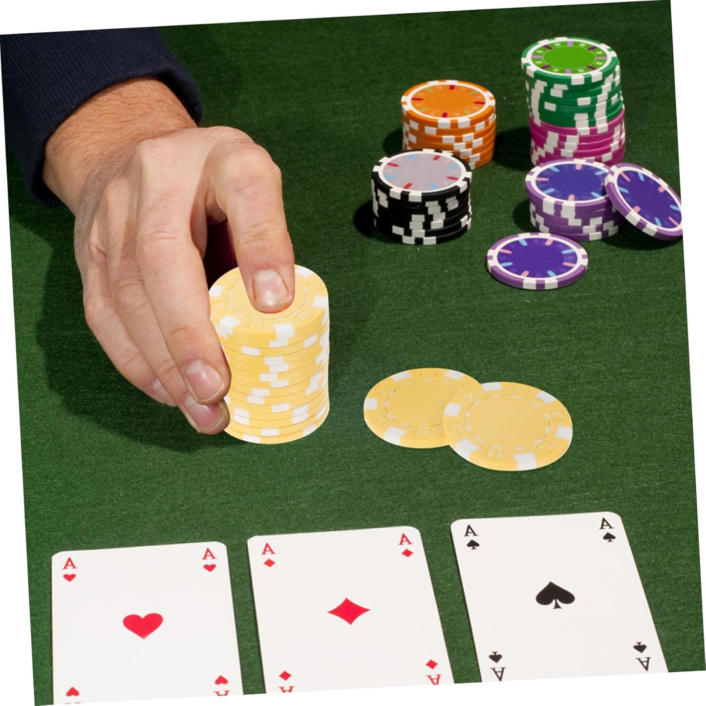 50Pcs Plastic Gaming Chips for Poker Counting Chips for Math Learning and Games Portable Entertainment Tokens for Family and Friends Gatherings