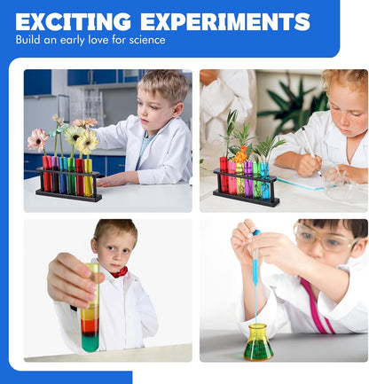 Test Tubes Dropper Beaker Set, Science Kits for Kids, Droppers Chemistry Set STEM Toys for Toddlers, Preschool Science Center Materials, Science Experiments for Kids 4-6 Homeschool Supplies