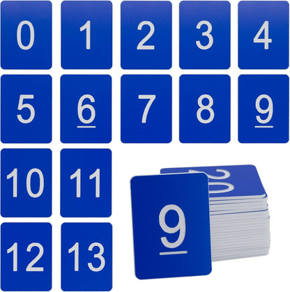 StayMax Rectangle Plastic Numbered Tags Number Disc Number Token (0-25, Blue)