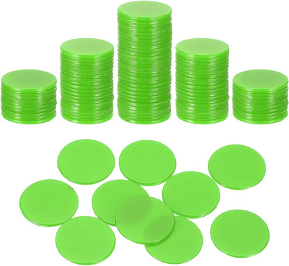 uxcell 120Pcs 1 Inch Poker Chips, Plastic Bingo Chips Learning Counters Counting Counters Disks Markers Opaque Game Tokens for Game Play Math Counting, Pink, Flat