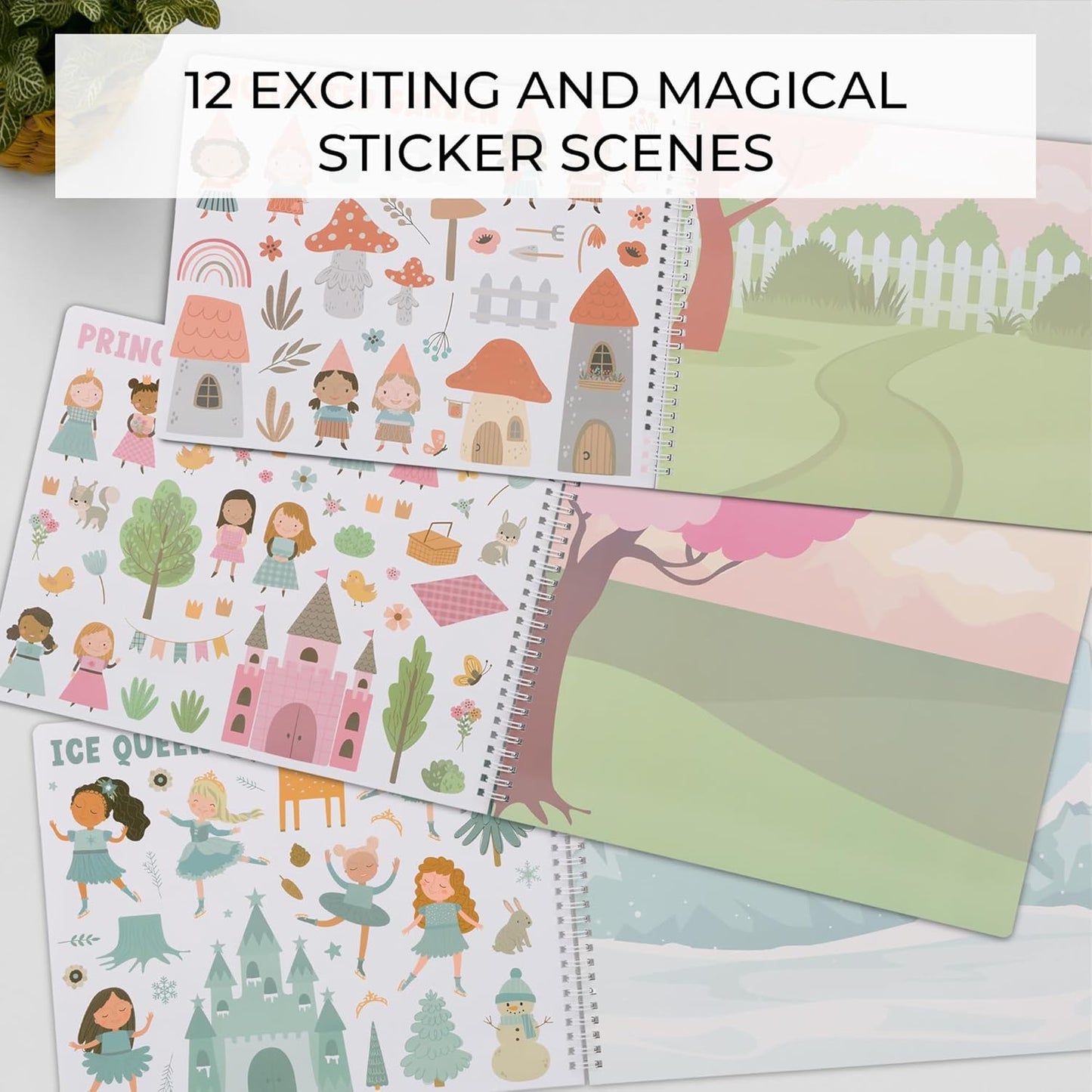 Fun Sticker Book for Toddlers 2-4 Years - Perfect Kids Activity Book with 500+ Beautiful Stickers & 12 Themes for Entertaining Boys & Girls 4-8 While Traveling - Incl. Coloring Pages