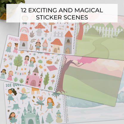 Fun Sticker Book for Toddlers 2-4 Years - Perfect Kids Activity Book with 500+ Beautiful Stickers & 12 Themes for Entertaining Boys & Girls 4-8 While Traveling - Incl. Coloring Pages