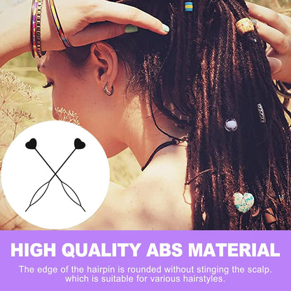 12 Pcs Quick Hair Beader Tool for Braids - Bead Threader for Hair, Easy Loop Styling Kit for Kids Girls, Kids Hair Styling Essentials Kit