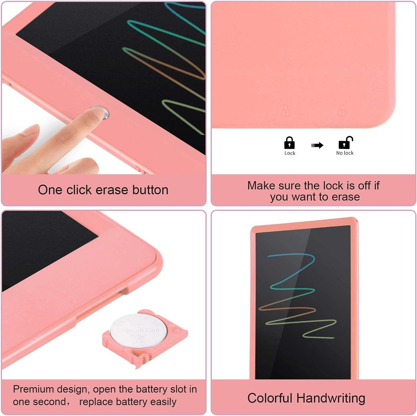 2 Pack LCD Writing Tablet for Kids Doodle Board 10 Inch, Electronic Drawing Tablet Drawing Pads, LEYAOYAO Drawing Board Learning Educational Toddler Toy - Gift for 3-6 Years Old Boys Girls