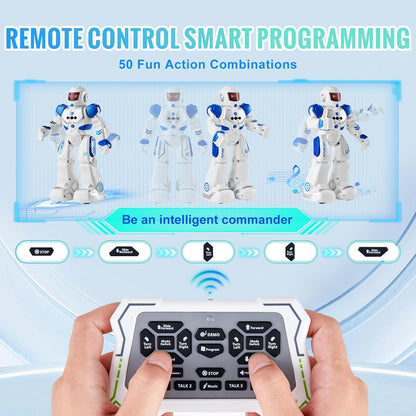 VEVOR RC Robot Toys for Kids, Gesture Sensing Programmable Remote Control Smart Robot, Interactive Walking Singing Dancing Robot for Age 3+ Year Old Boys Girls Birthday Gift Present