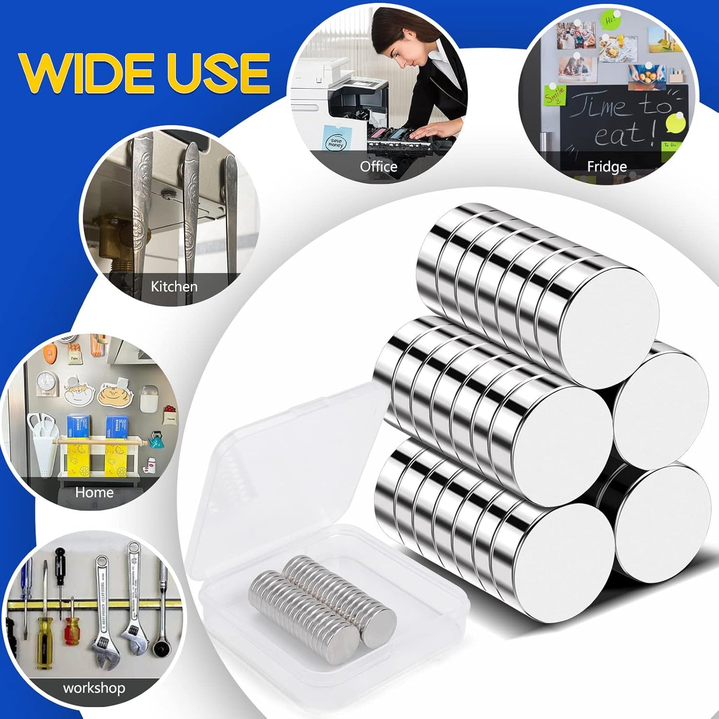 320Pcs Small Neodymium Magnets, 6x2mm Small Rare Earth Magnet Mini Magnets for Whiteboard, Office, School, STEM Measurement Kit, 3D Printing,Science Experiments