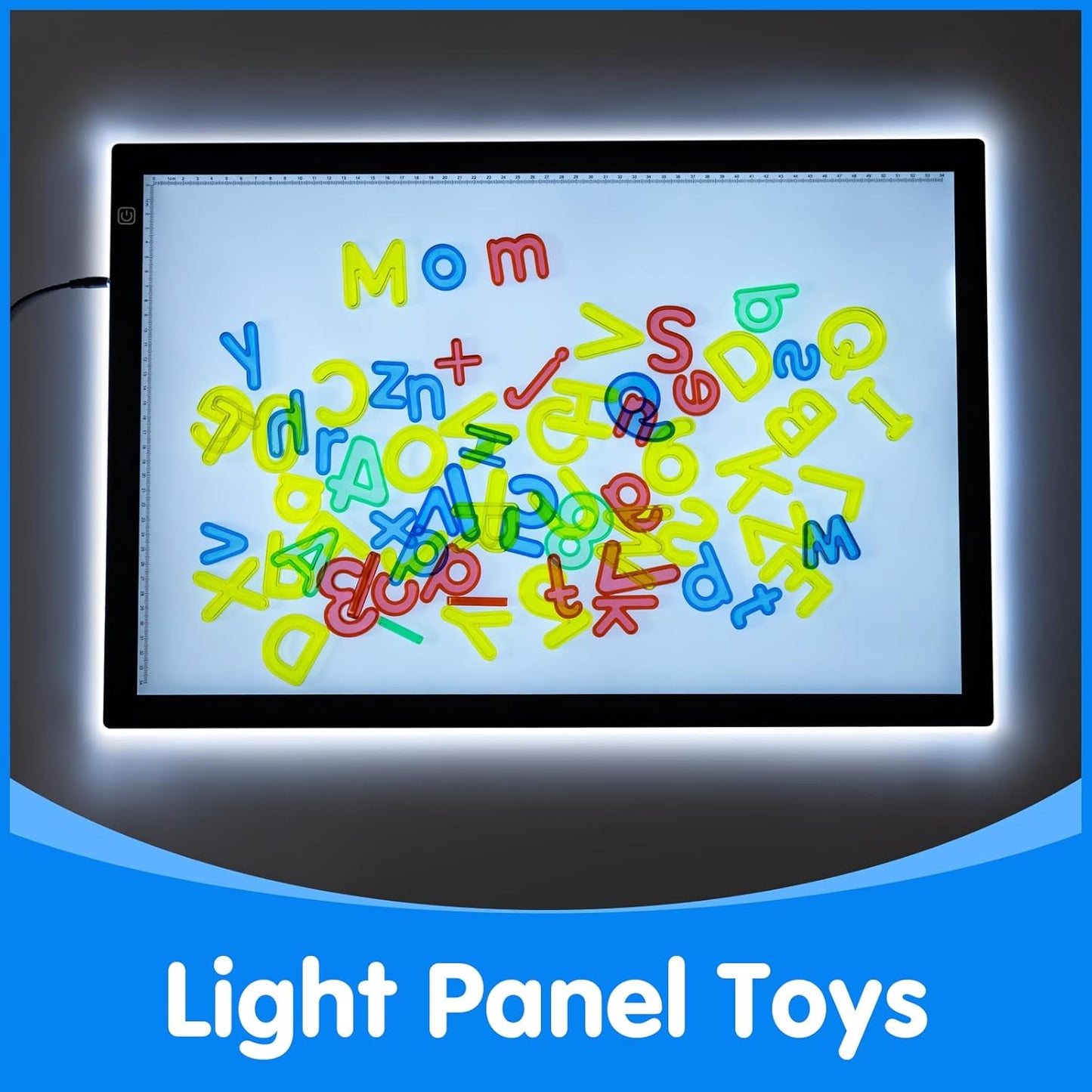66 Pcs Translucent Letters and Numbers – Light Table Toys, Manipulatives and Accessories for Enhanced Learning & Fun