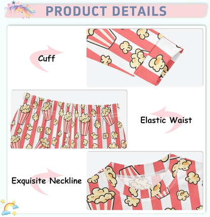 ALAZA Shark Starfish Palm Tree 2 Piece Pajama Set Long Sleeve Top and Pants Sleepwear Unisex - Colors A