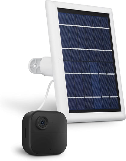 Wasserstein Solar Panel with Internal Battery - Compatible with Blink Outdoor 3/4 & Blink Outdoor 2K+ (New Model) (Black) - Camera NOT Included