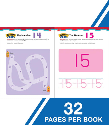 Carson Dellosa Big Skills Tracing Books for Kids Ages 3-5, Numbers, Shapes, and Letter Tracing for Kids Ages 3-5, Early Learning Phonics and Math Toddler Activity Book Set for Preschool & Kindergarten