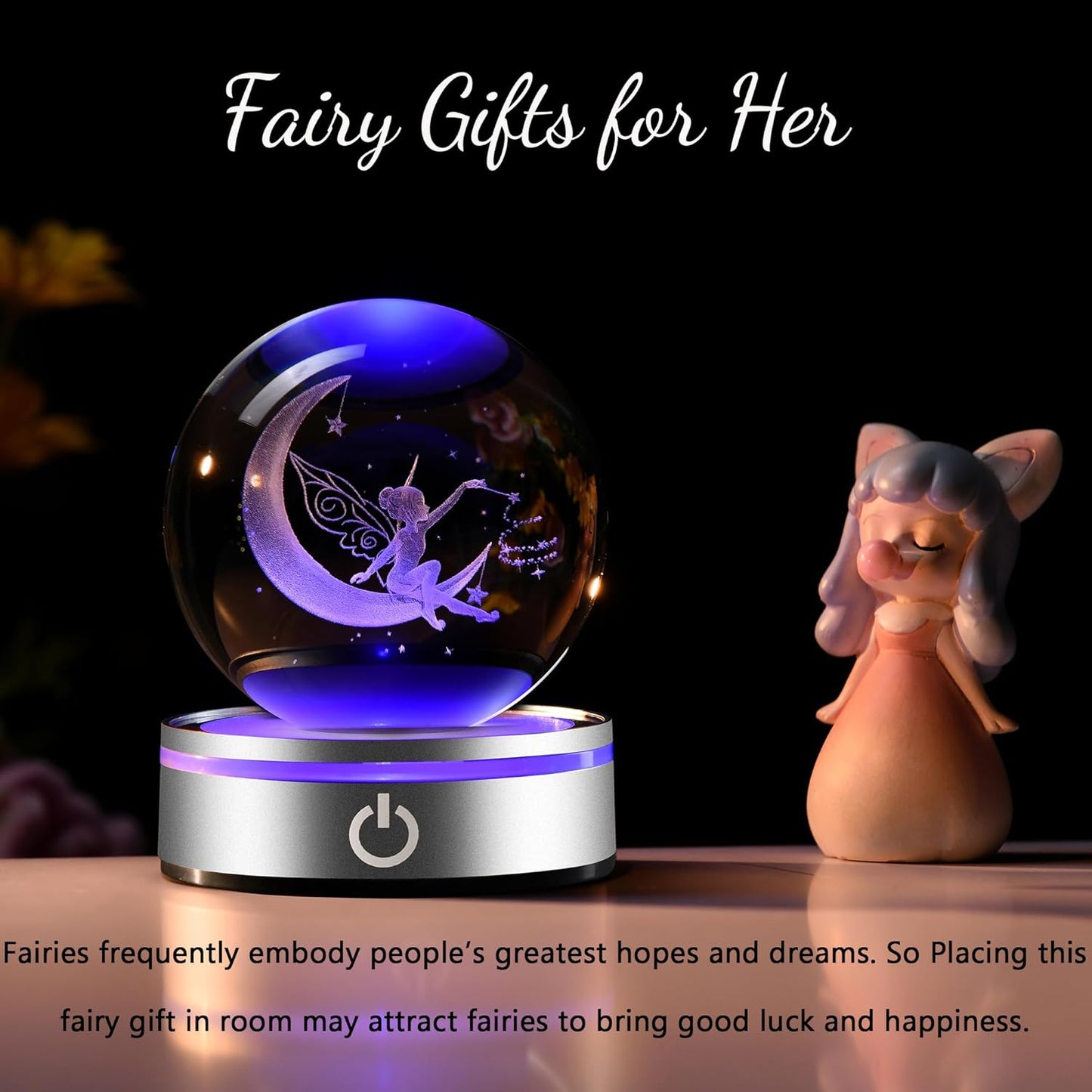 IFOLAINA 3D Solar System Crystal Ball Model Gift Space Astronomy Gift Planets Multicolor Universe Globe Ball Science Astrophysics Gift Night Light Kids Bedroom Adults Gift