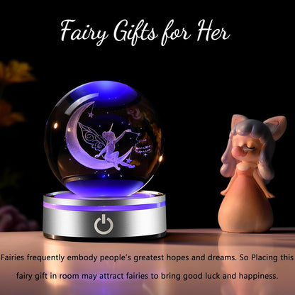 IFOLAINA 3D Solar System Crystal Ball Model Gift Space Astronomy Gift Planets Multicolor Universe Globe Ball Science Astrophysics Gift Night Light Kids Bedroom Adults Gift