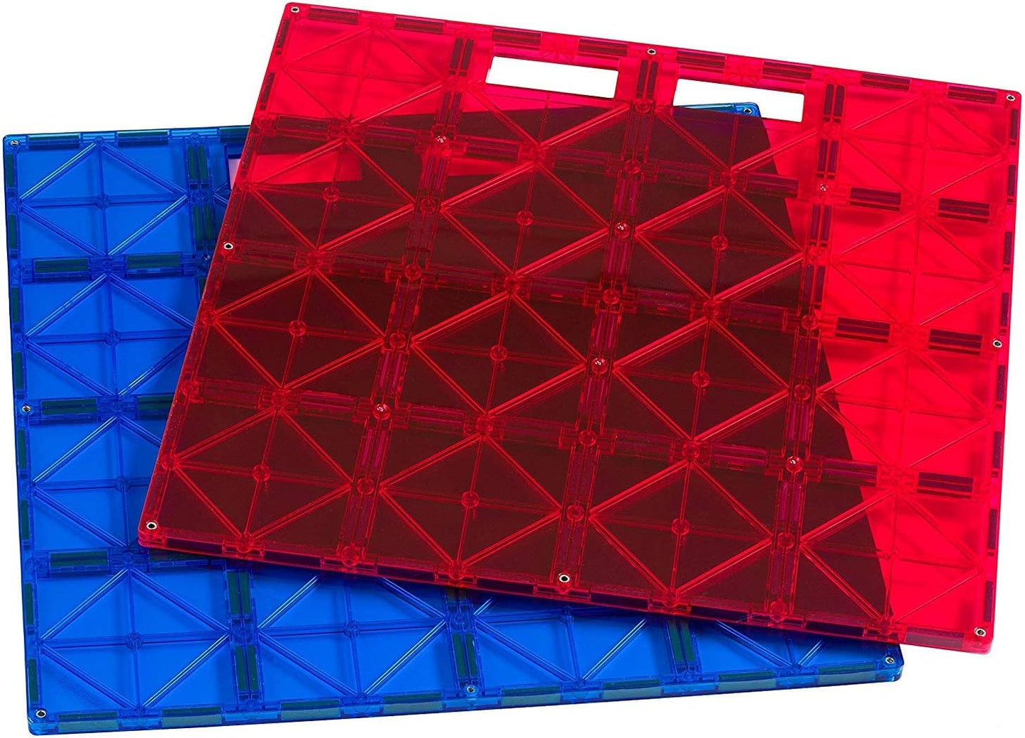 Playmags Super Durable Building Stabilizer Set, Great Add On to All Magnet Tiles Sets Works with All Leading Brands 1-12"x12" & 4-6"x6" (Colors May Vary)