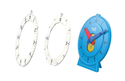 hand2mind Advanced NumberLine Clock, Learn to Tell Time, Analog Clock for Kids Learning, Number Line for Kids, Teaching to Tell Time, Math Manipulatives (Set of 1)