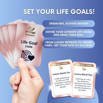 BeFree for Champions – Financial Literacy Board Game for Adults & Teens (14+), Money & Risk Management, Investing & Cash Flow, Achieve Life Goals | Fun Strategy Family Game