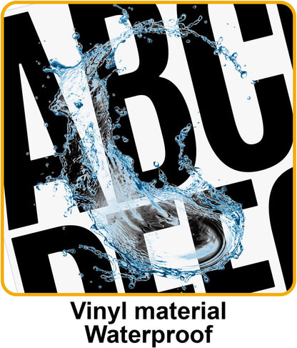 480 Pcs Waterproof 3" Vinyl Alphabet & Number Stickers - Self-Adhesive for Mailboxes, Windows, Doors, Signs, Vehicles & More, Black