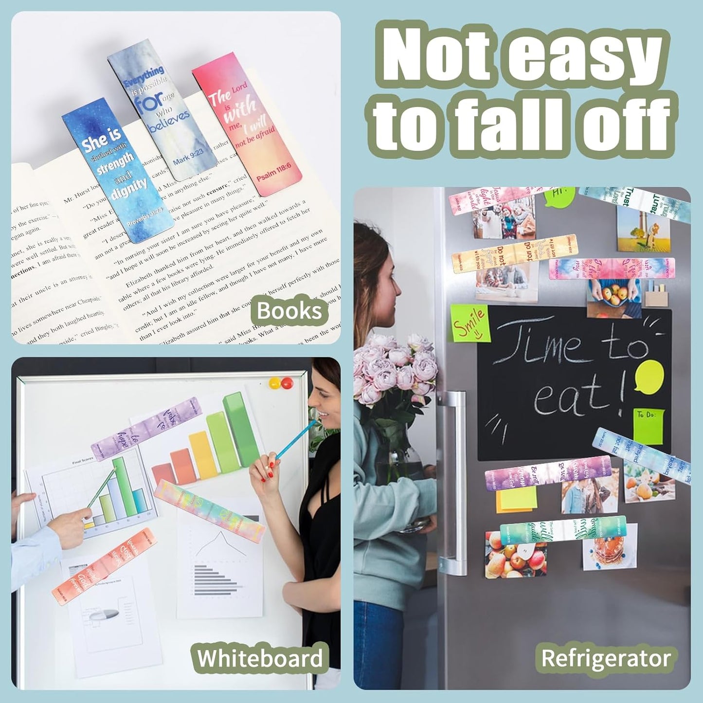 Magnetic Bookmarks - Tumwisk 24PCS Bible Bookmark Christian Bookmarks Cross Bookmark Book Magnets, Magnetic Cross Page Holders for Bibles Study, Religious Gifts for Teacher Students Book Lovers