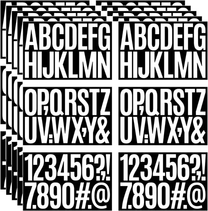 480 Pcs Waterproof 3" Vinyl Alphabet & Number Stickers - Self-Adhesive for Mailboxes, Windows, Doors, Signs, Vehicles & More, Black