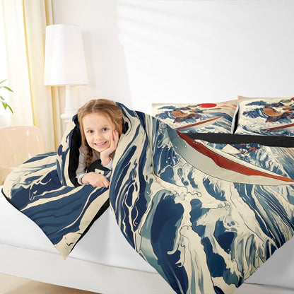 Erosebridal Drum Kit 3D Print Kids Comforter Sets Rock Music Themed Full Bedding Set for Boys Girls Musical Pattern Comforter Set,Colorful Retro Style Quilt Duvet 3 Pcs