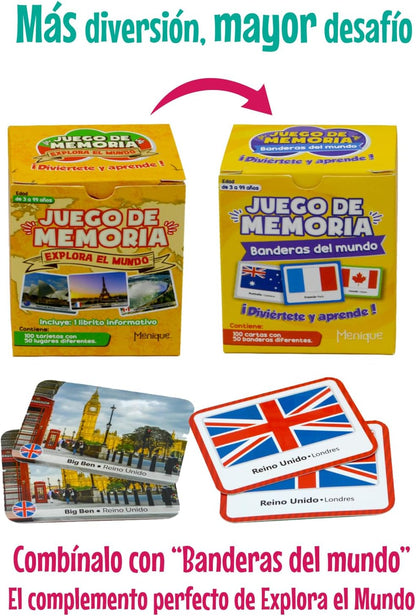 Menique Wild Animals Memory Matching Game – 80 Cards (40 Pairs) with Real Photos – Includes Educational Booklet with Animal Facts – Fun & Cognitive Game for Kids and Adults