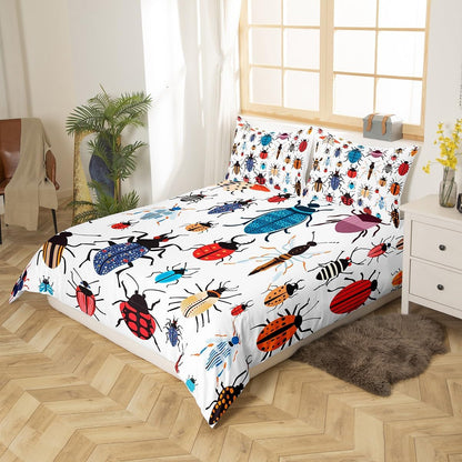 Drum Kit Duvet Cover,Kids Musical Instruments Bedding Set,Rock Music Comforter Cover for Boys Girls Room Decor,Neon Lighting Lightweight Bedspread Cover Twin Size with 1 Pillow Case(No Comforter)