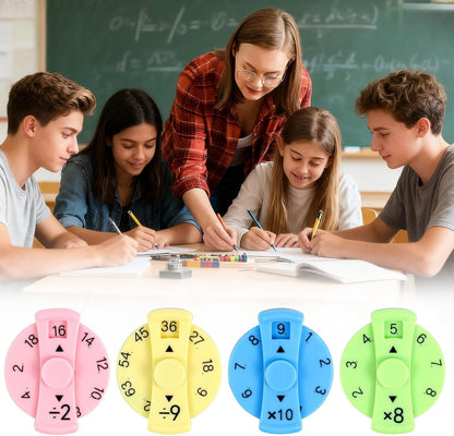 9 Pcs Math Fidget Spinners, Math Fidget Toy for Adults, Learn Multiplication and Division with The Math Spinners, Math Game for Home Classroom Prizes