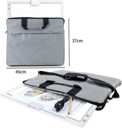 Rechargeable A3 Light Pad for Diamond Painting,Tracing Light Box with Stand and Clip,3 Colors Stepless Dimmable and 6 Levels of Brightness Light Board for Artists,Drawing,Sketching,Animation