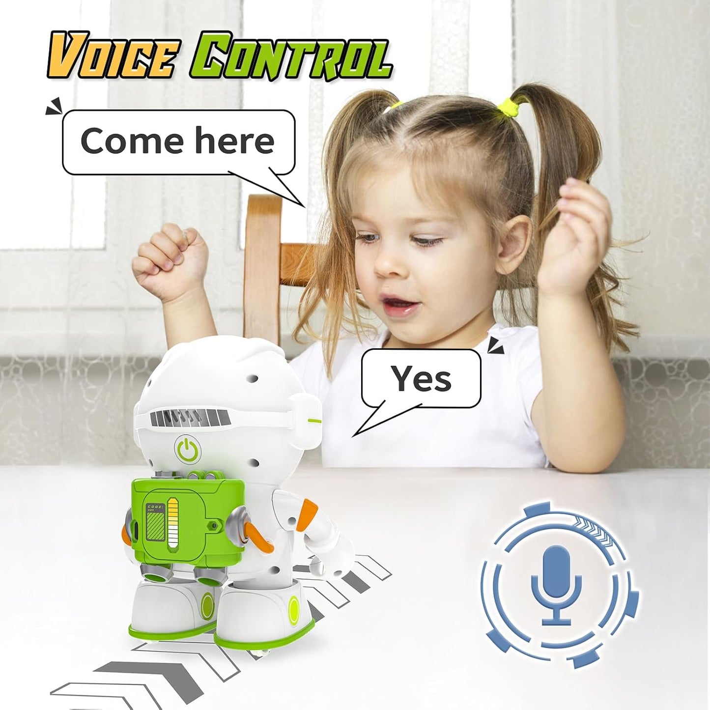 KaeKid Astronaut Robots for Kids, Smart Talking Robotic with Touch Sensor, Voice Control, Speech Recognition, Sing, Dance, Repeat and Record, Rechargeable Robot Toy for 3-8 Year Old Boys Girls