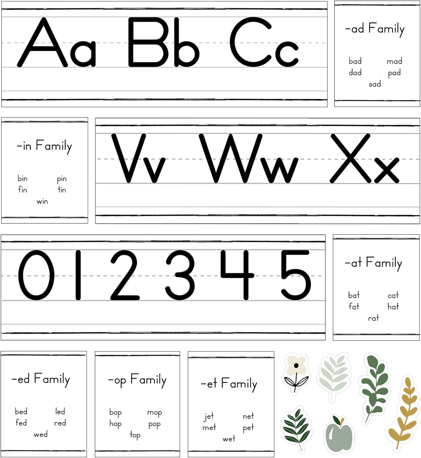 Carson Dellosa Education 26 pc Set of ABC Bulletin Board Decorations aids early learning with bright alphabet visuals and sight word images that help toddlers build strong foundational sound skills.