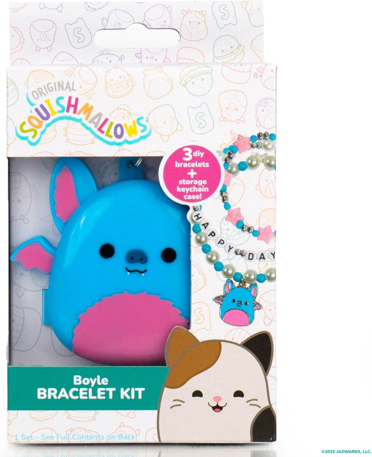 Original Squishmallows Archie The Axolotl Bracelet Kit, Friendship Bracelet Kit, Charm Bracelet Making Kit, Gifts for Girls, Squishmallows for Boys, Craft Kits