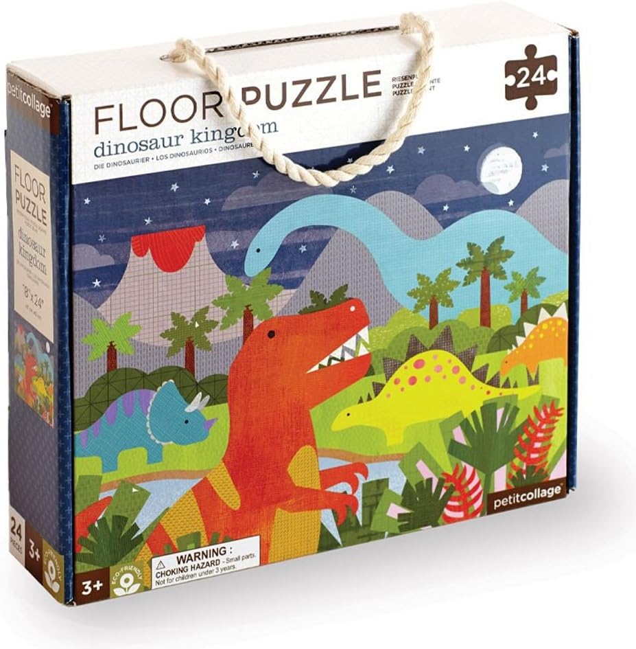 Petit Collage Floor Puzzle, Secret Garden, 24-Pieces – Large Puzzle for Kids, Completed Garden Puzzle Measures 18” x 24” – Makes a Great Gift Idea for Ages 3+