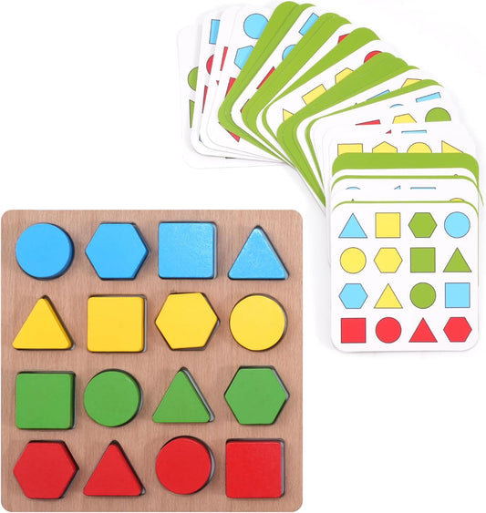 Dementia Puzzles Gifts for Seniors, Activity Kits for Dementia Patients, Fidget Sensory Products for Alzheimers，Pattern Blocks Set for Fractions, Symmetry, Patterning and Creativity