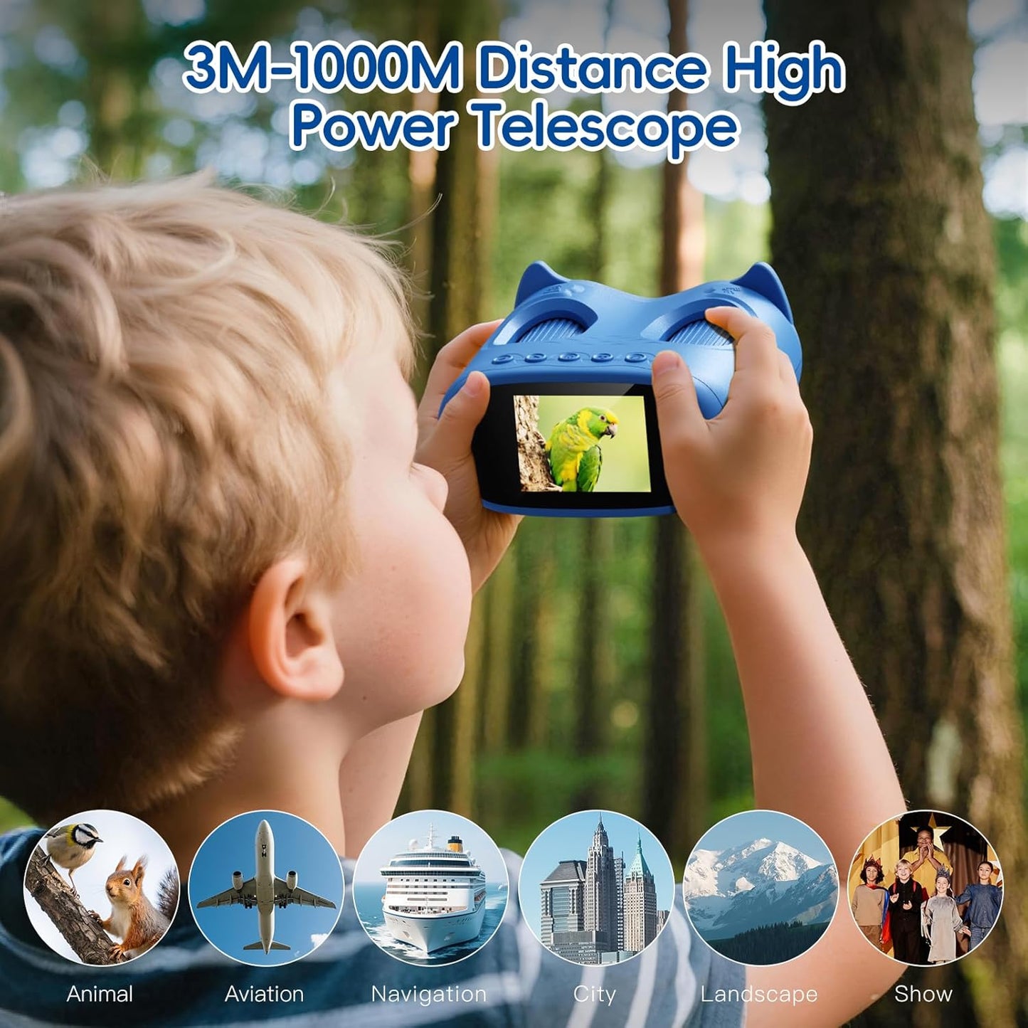 2 in 1 Kids Telescope Microscope, 1000X Digital Microscope, Portable Telescopes for Kids, 4K Discovery Microscope, Handheld Microscope STEM Gift for 3-12 Years Boys Girls（Yellow）