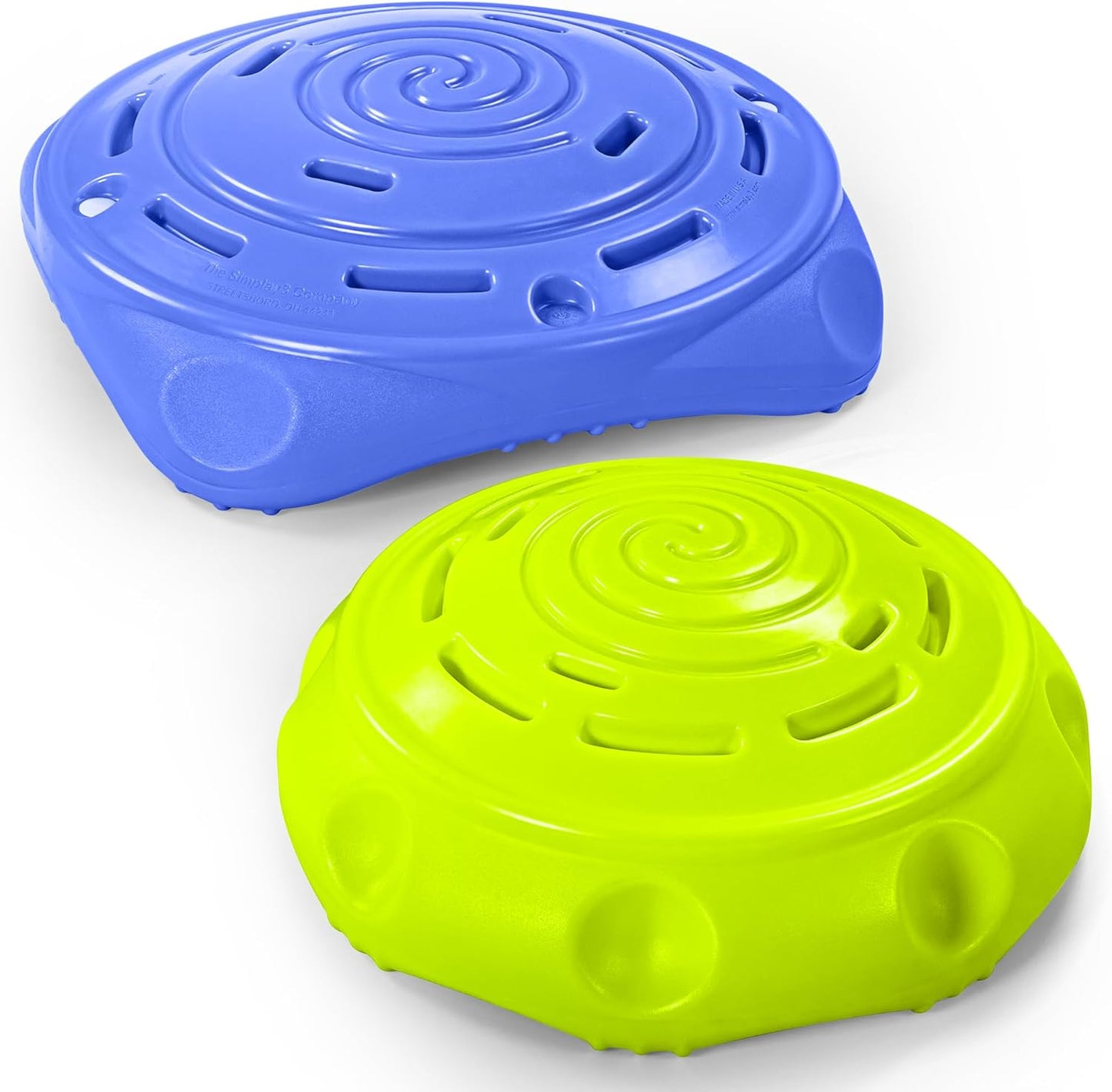 Simplay3 Two Sided Rock Around Wobble Disk and Climbing Dome for Toddlers and Kids - Rocking and Climbing - Indoor/Outdoor - Yellow/Green, Made in USA (1 Pack)