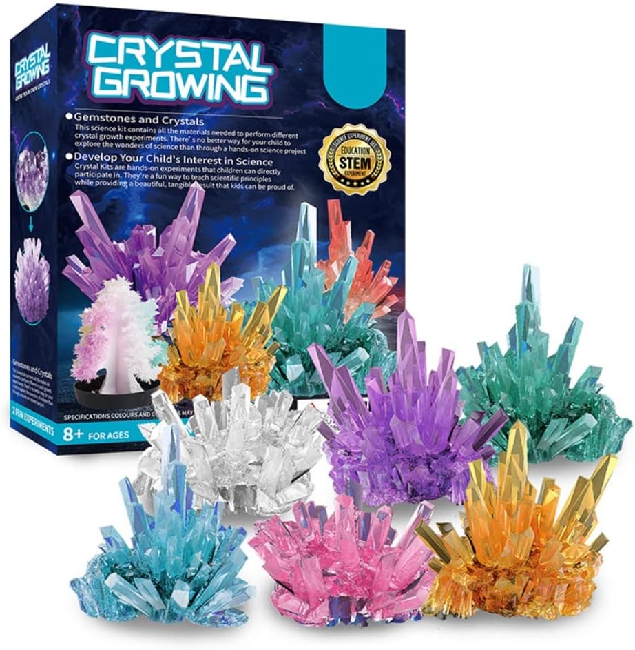 Kikumi Crystal Growing Christmas Tree, DIY Crystal Growing Kit for Scientific Experiment Kit, Scientist Toy