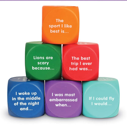 Learning Resources Writing Prompt Cubes - Story Dice for Classroom Games, Creative Writing Prompts, Storytelling and Conversation Cubes, Teacher Tools for Homeschool or Classroom